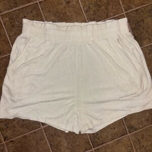 Princess Polly High Waist Cream Shorts